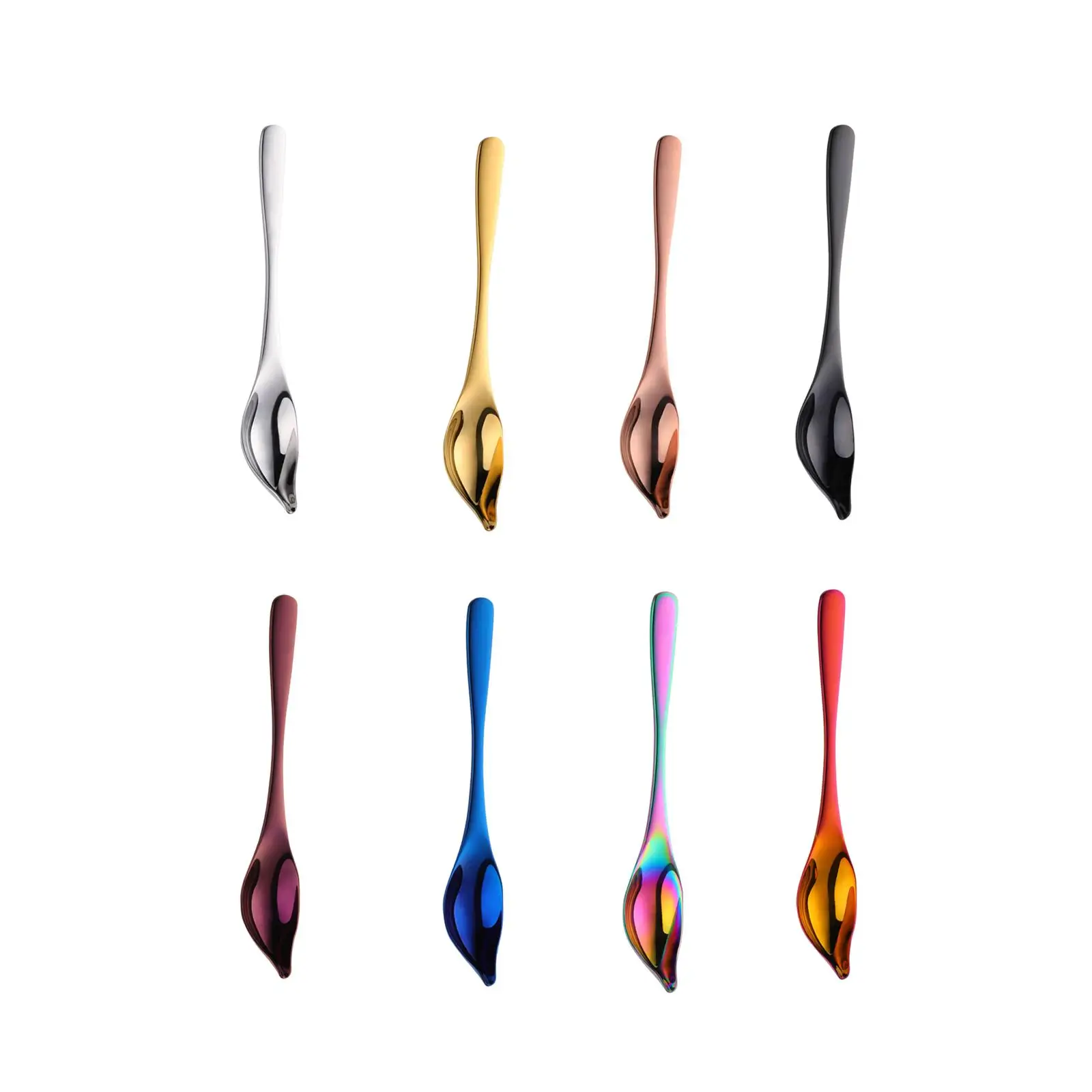 Stainless Steel Saucier Drizzle Spoon Tapered Spout Precision Drawing Spoon Kitchen Utensil for Plate Art and Baking