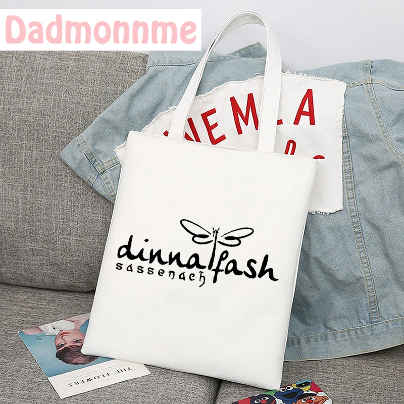 Sassenach Series Dinna Fash Fan Korean K-pop Shoulder Bags Large Capacity Wild Messenger Summer New Cute Canvas Handbag Tote Bag