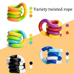 Anel torcido Magic Trick Rope, Criativo DIY Winding, Lazer Educação, Alívio do Estresse para Criança, Brinquedo de Natal, envio aleatório