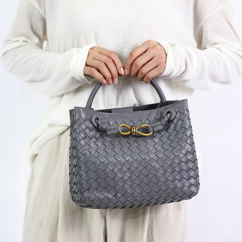 Women Handbags Woven Shouder Bags High Quality Pu Leather Good Quality Bags