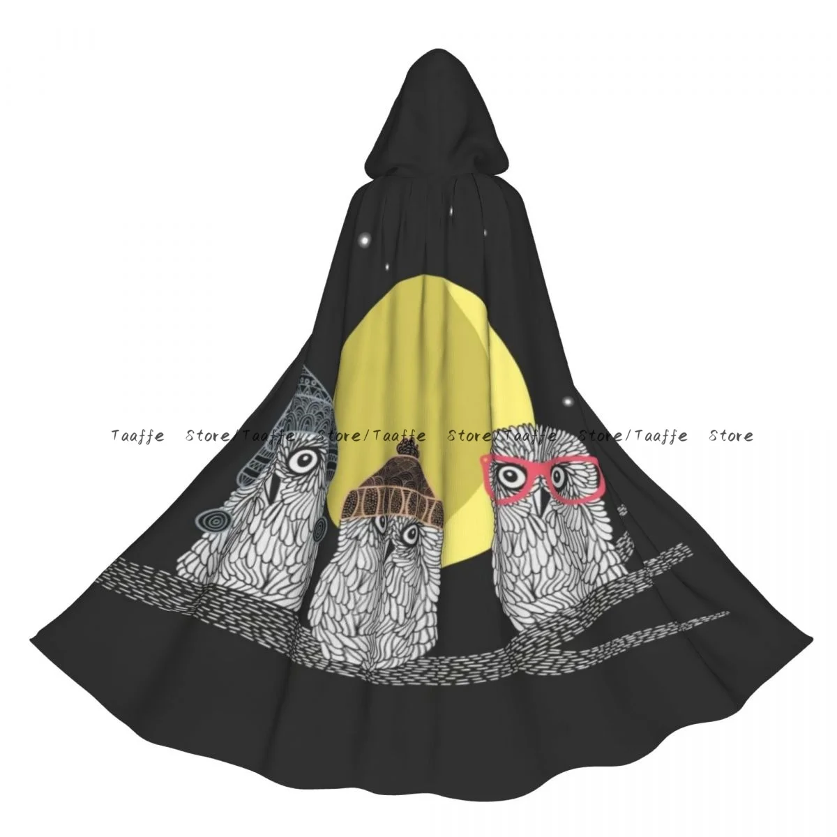 

Три Совы Друзья на дереве в ночи лесная ведьма плащ с капюшоном косплей костюм Хэллоуин для взрослых длинная вечерние накидка
