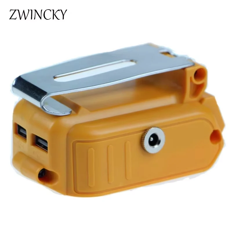 USB Charger Adapter Power Wheels Battery Adapter for Dewalt 20V Battery with 2 USB Ports & 12V DC Interface Fast Charging