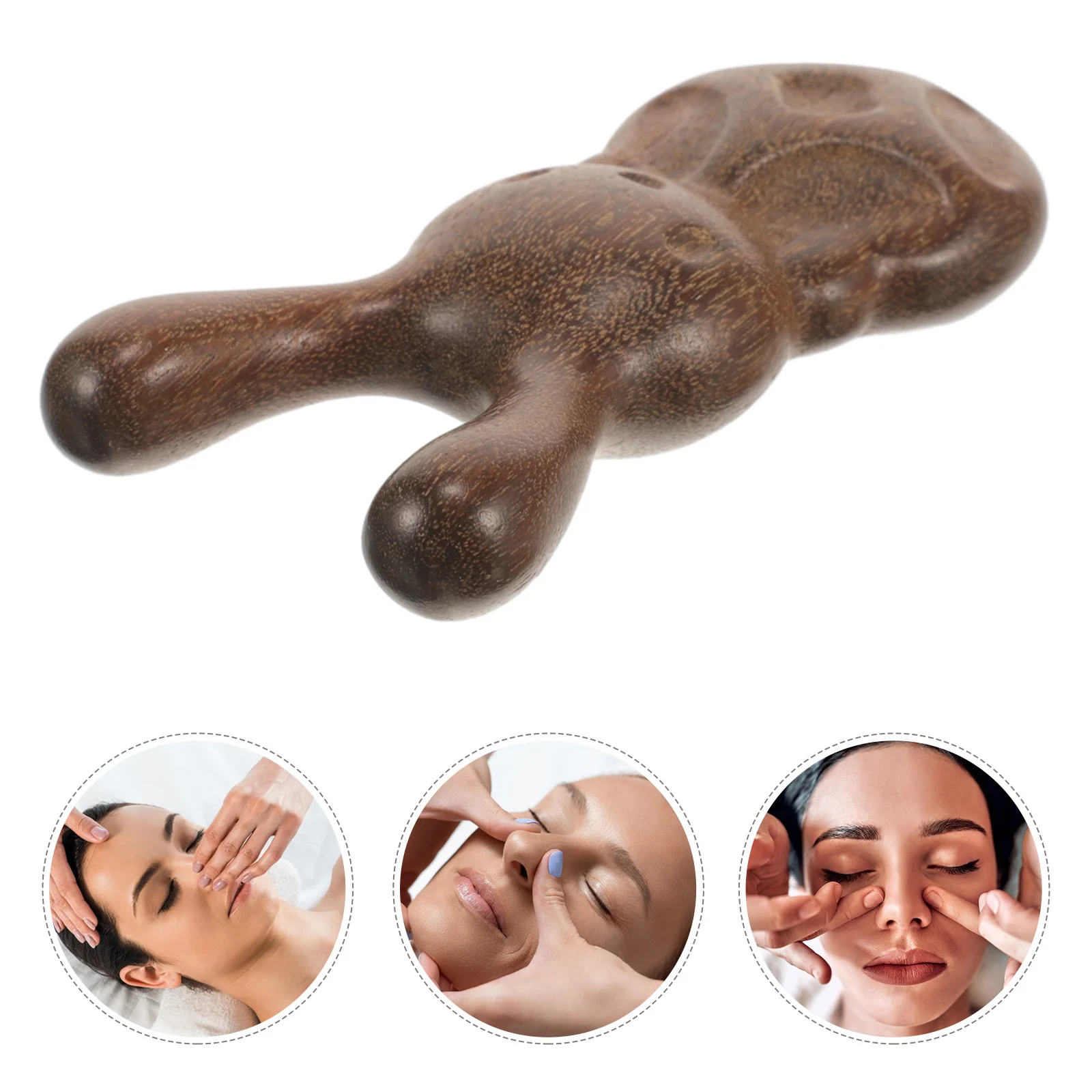 Houten Massager Kleine Kam Lichaam Acupunt Tool Ergonomisch Ontwerp voor Bloedcirculatie Gezichtsmassage Gua Sha Draagbaar Ontspannend Hulpmiddel