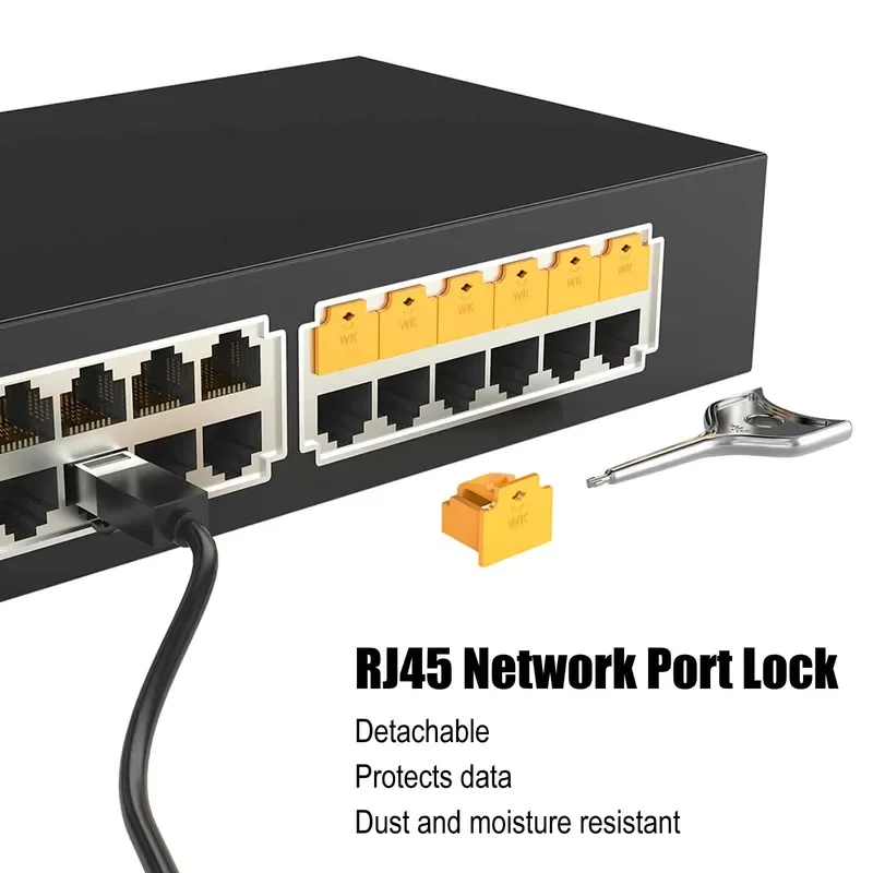 Key lock RJ45 port dust , Ethernet port lock, RJ45 port lock