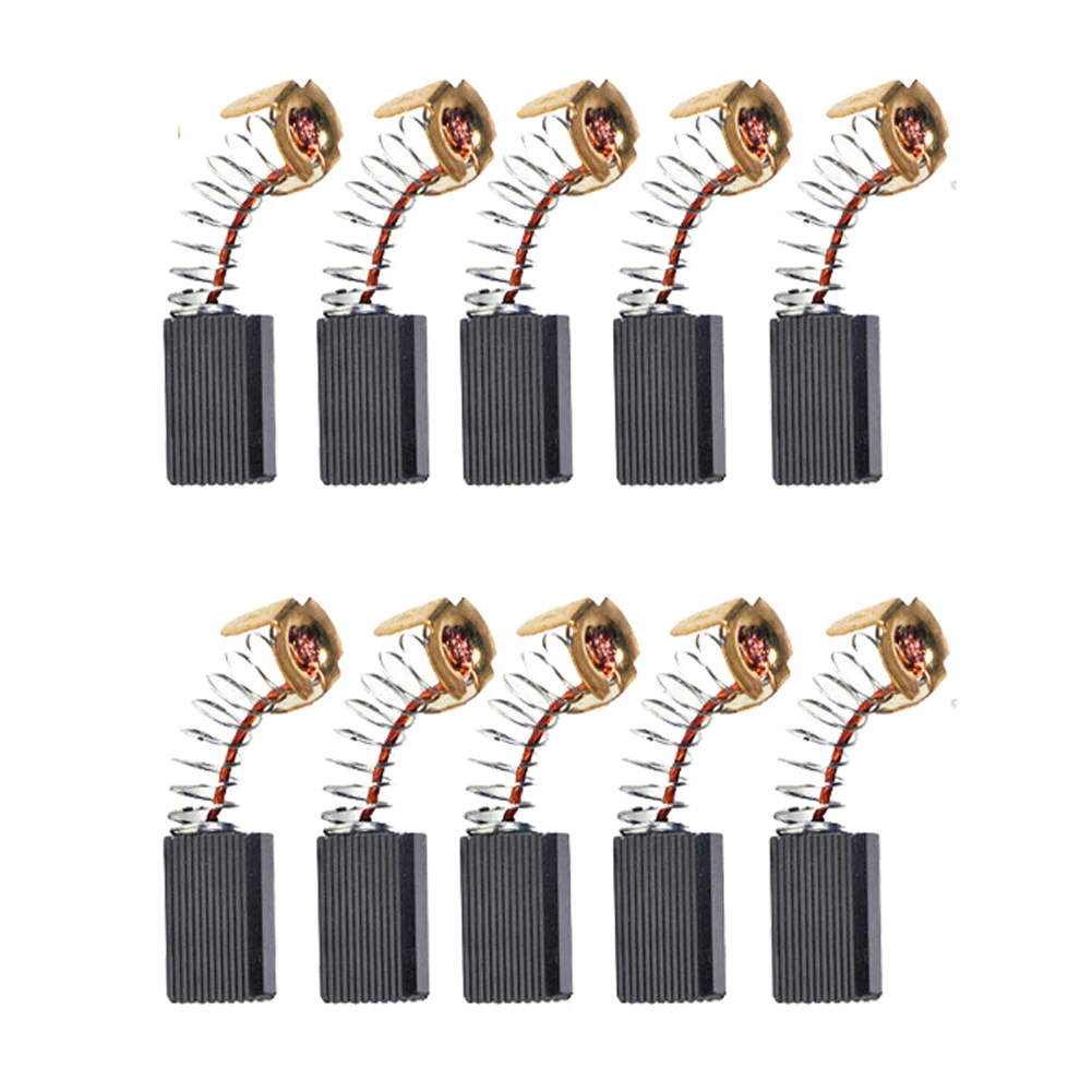 Set di spazzole di carbone da pezzi Set di spazzole di carbone Terminali metallici Martello da trapano Molle leggermente diverse e terminali metallici Martello da trapano