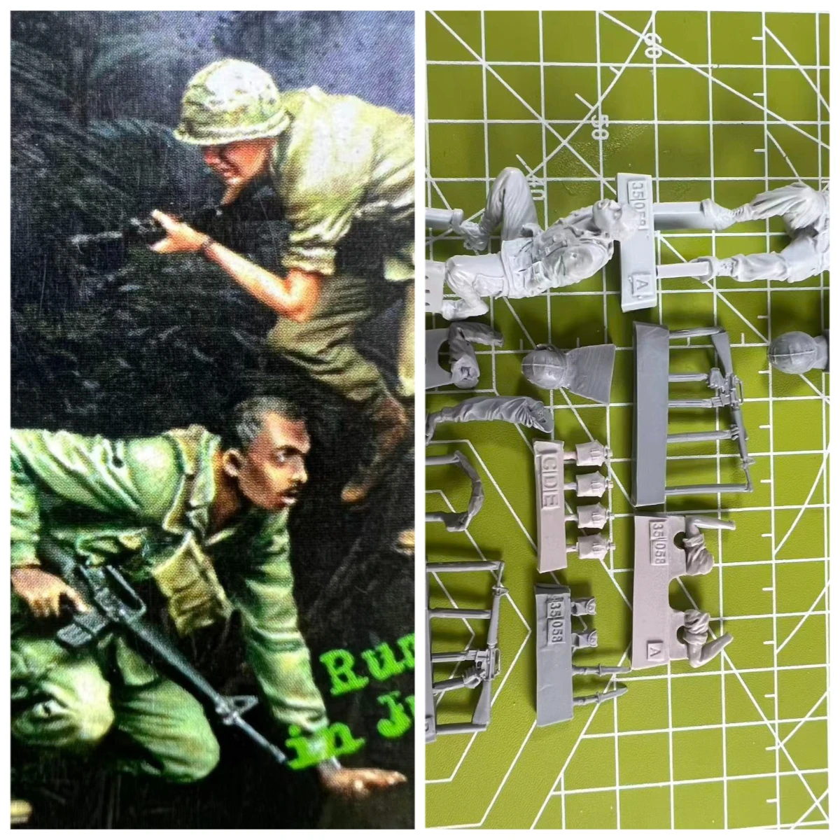 

Precision 1/35 Casting Resin Model US Marine Corps Model 2-Person Scene Model Toy Unpainted