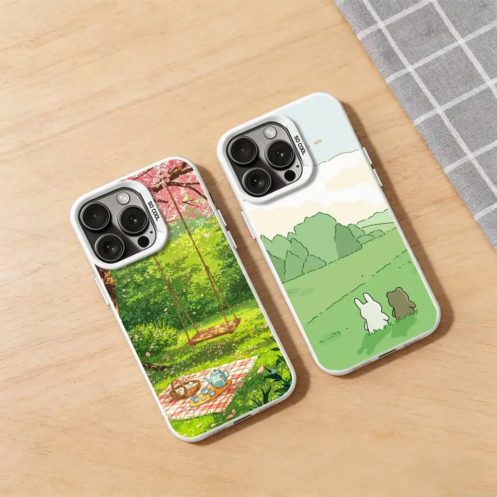 

Beautiful Outdoor Spring Scenery Phone Case for iPhone 17 16 Pro Plus X XS Max Air Mini 15 14 Soft Shockproof Cover