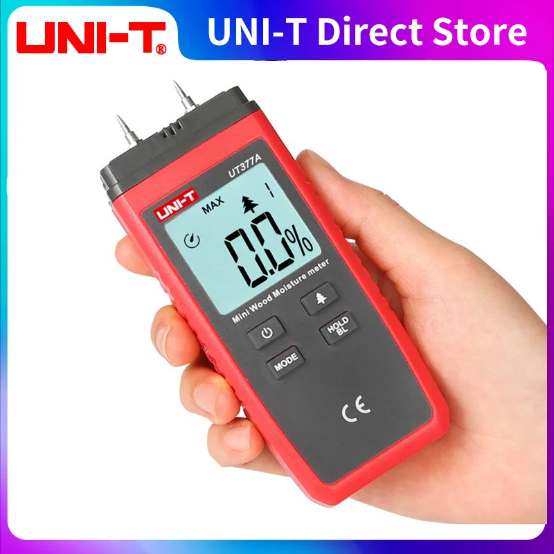 UNI-T UT377A Wood Moisture Meter Digital Hygrometer Humidity Tester For Wood Data Hold