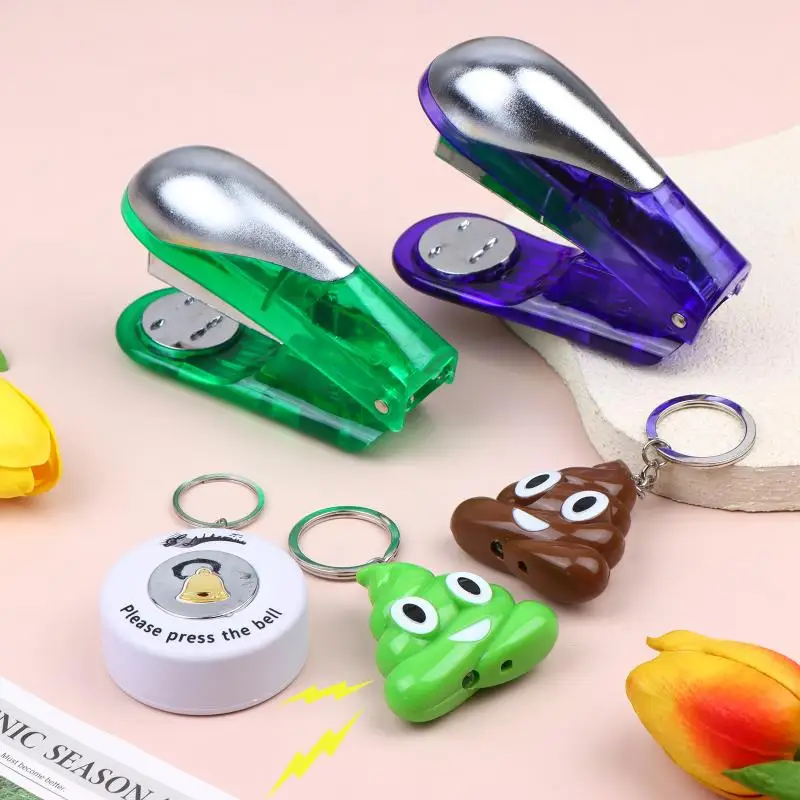 Prank Toy Electric Shock Stapler Doorbell Poo Keychain Funny Joke Gadget For Party April Fools Creative Pranks Toys