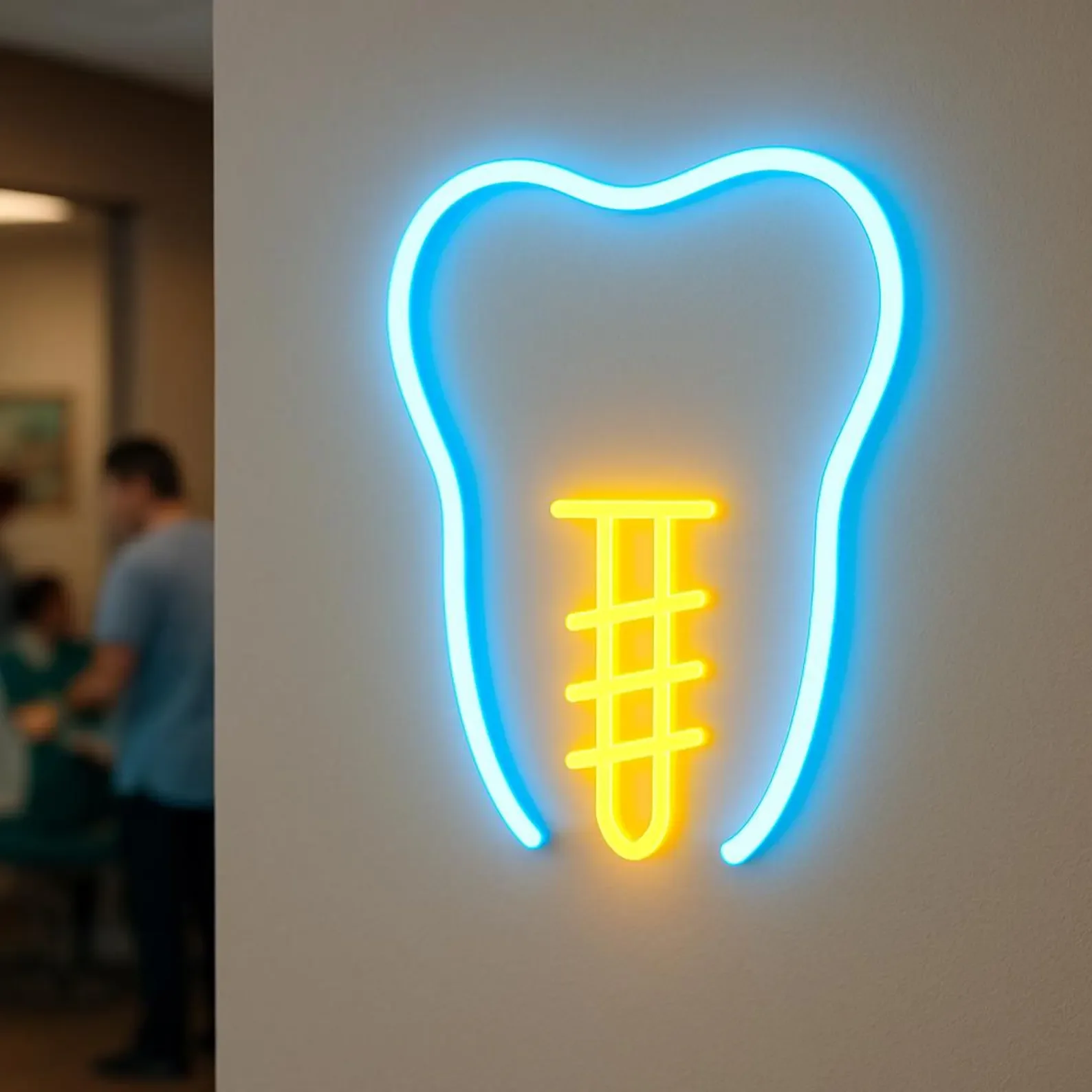 Implantology Neon Sign,Implant Led Sign,Dentistry Neon Sign,Gift Idea for Dentist,Healthy Teeth Neon Decor,Dental Clinics Sign