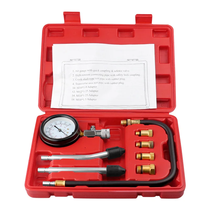 Professional Petrol Engine Cylinder Compression Tester Kit 0-300PSI Engine Cylinder Pressure Gauges Car Motor Diagnostic Tool