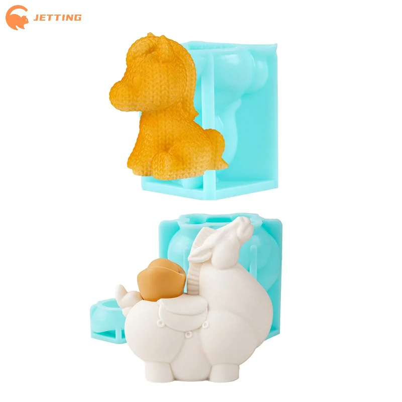 1Pcs Silicone Horse Mousse Mold Horse Year Chinese New Year Zodiac Milk Jelly Cake Dessert Baking Mold Food-Grade Heat-Resistant