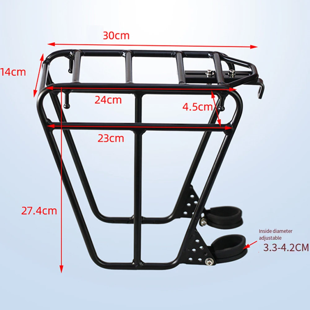 1pc Brake Rack Mountain Bike Front Rack Backpack Rack Aluminum Alloy Hanging Bag Racks Bicycle Front Shelf Accessories