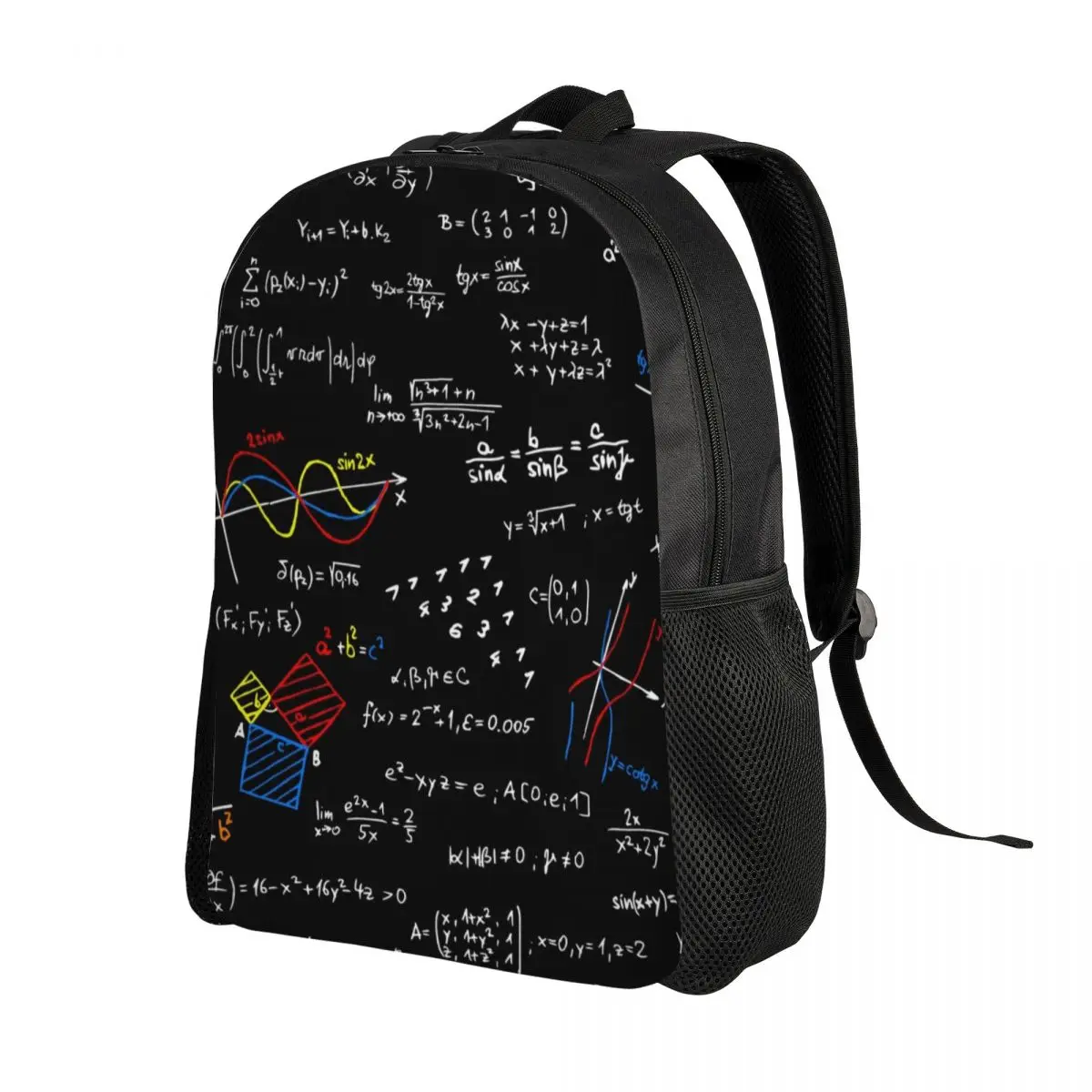 Geek Physics Equations Travel Backpack School Laptop Bookbag Math Science Teacher Geometric Gift College Student Daypack Bags