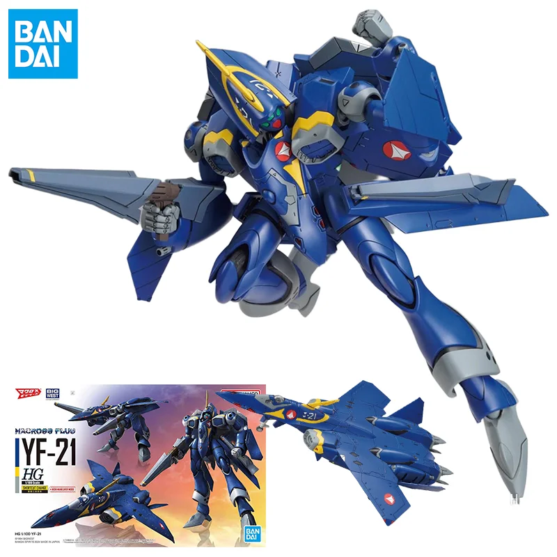 

Bandai оригинальное аниме супер измерение крепость Macross Hg YF-21 фигурка в сборе модель игрушки Коллекционная модель орнамент