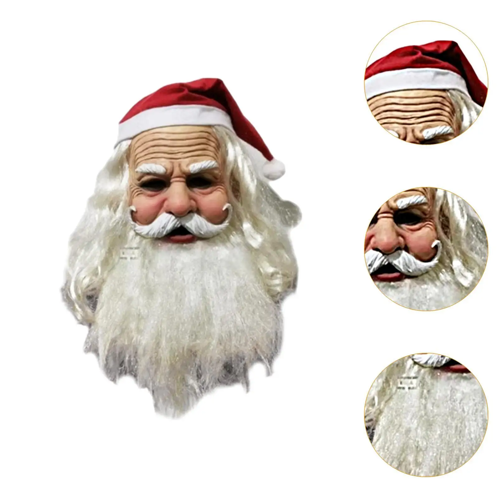 Christmas Latex Mask Realistic Headgear for Festival Christmas Carnivals