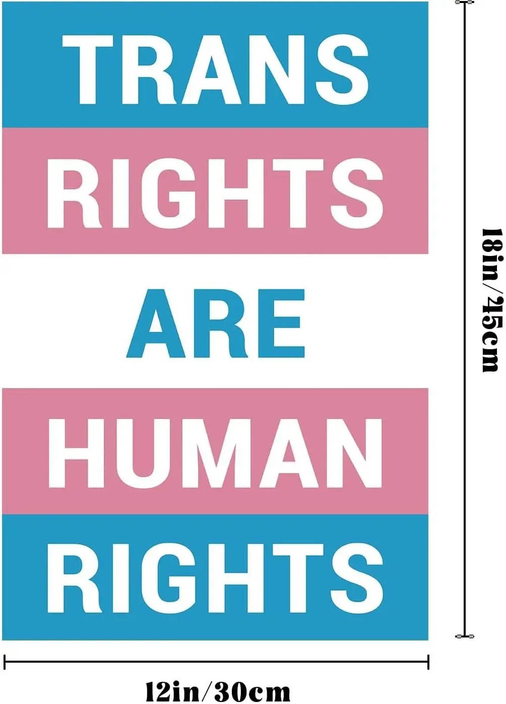 Transgender Pride Rainbow Flag Trans Rights Human Garden Flag 12x18 Inches Double-Sided,Durable Polyester Gay Pride flag Out jjp