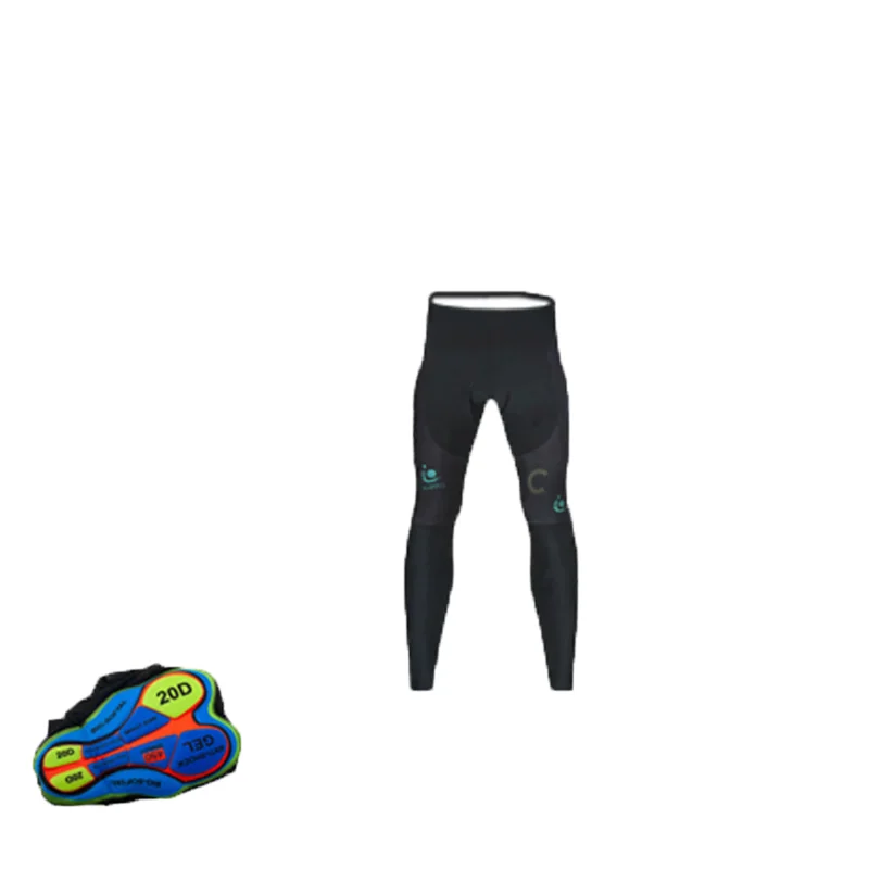 Tights Trousers Bike MTB Pants with 20D Gel Men\'s Cycling Long Pants With Bib MTB Bicycle Cycle Padded Gel Pad