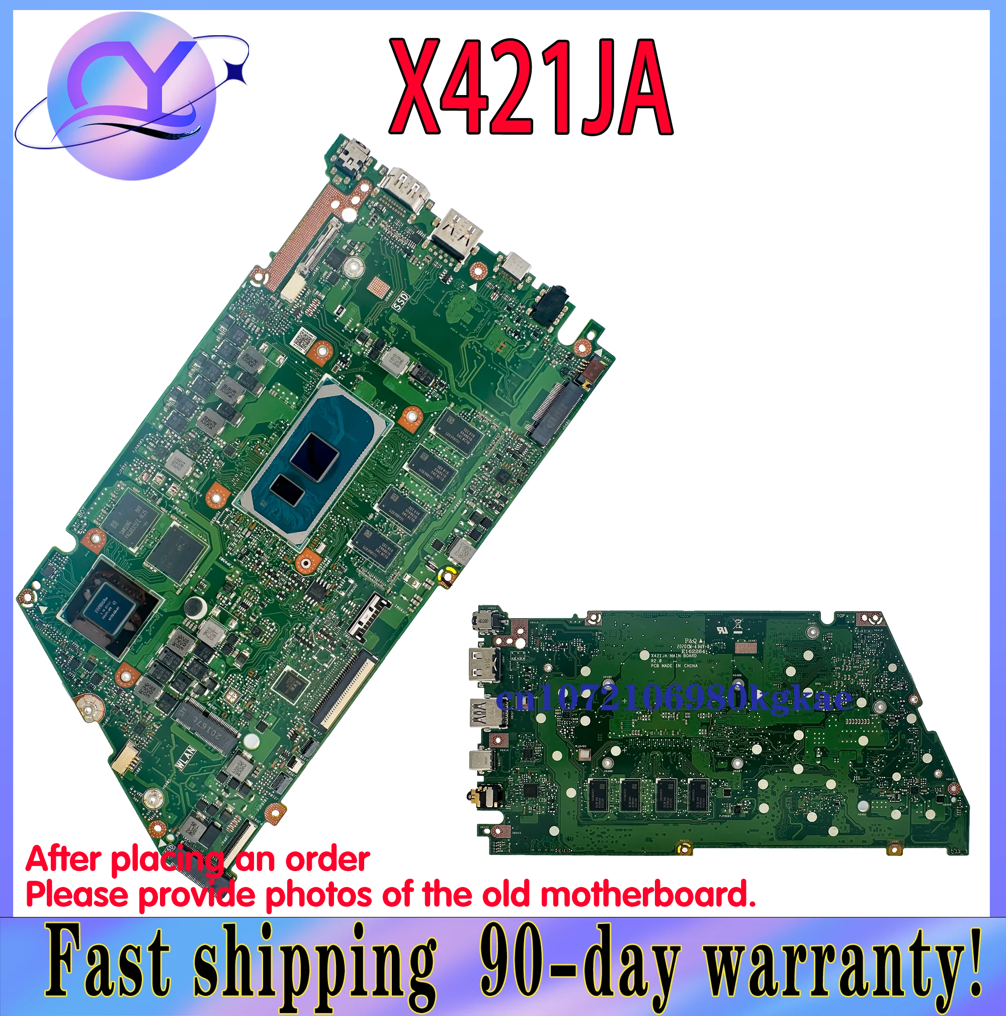 Placa base para portátil X421JA para ASUS X421JQ X421JAY X421JFY X421JPY X421JQY S433J X521JQ S533J S5600J V4050J