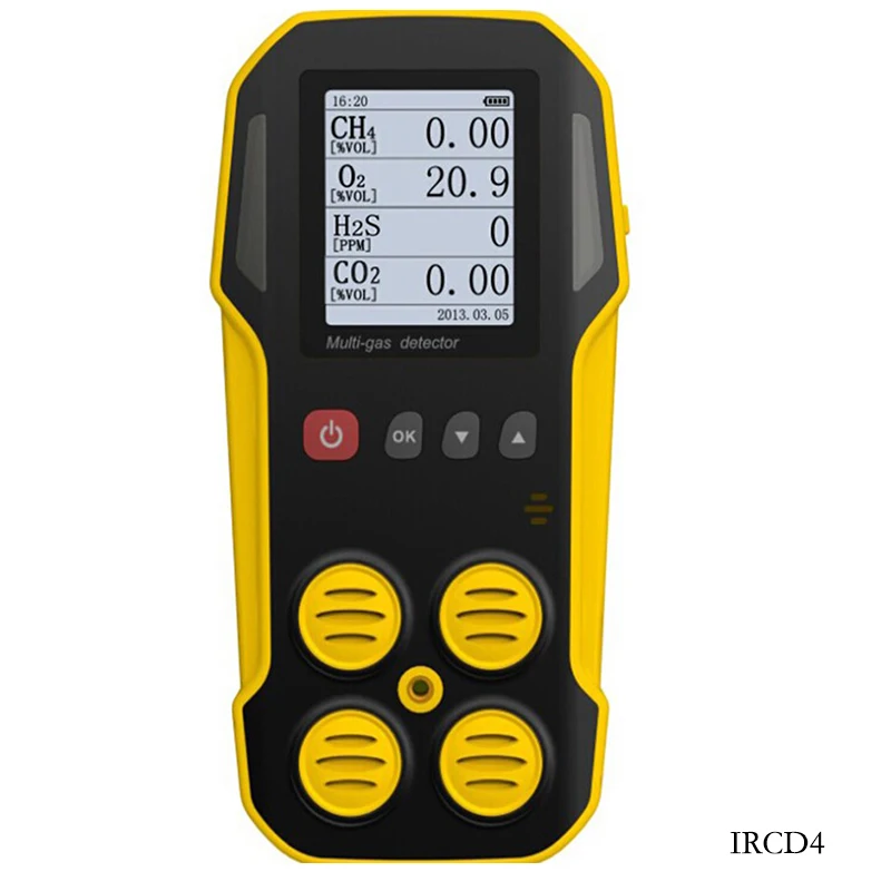 Analisador Infravermelho Portátil com Bomba De Amostragem De Ar Externo Detector De Biogás 4 Monitor De Gás Sulfeto De Hidrogênio H2S CH4 O2