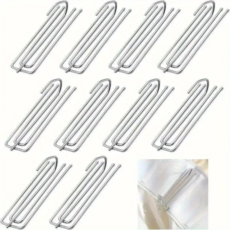 66 pcs Four Prong Curtain Clips, Four Claw Secure Grip, Bathroom Window Panel Home Elegant Window Decor