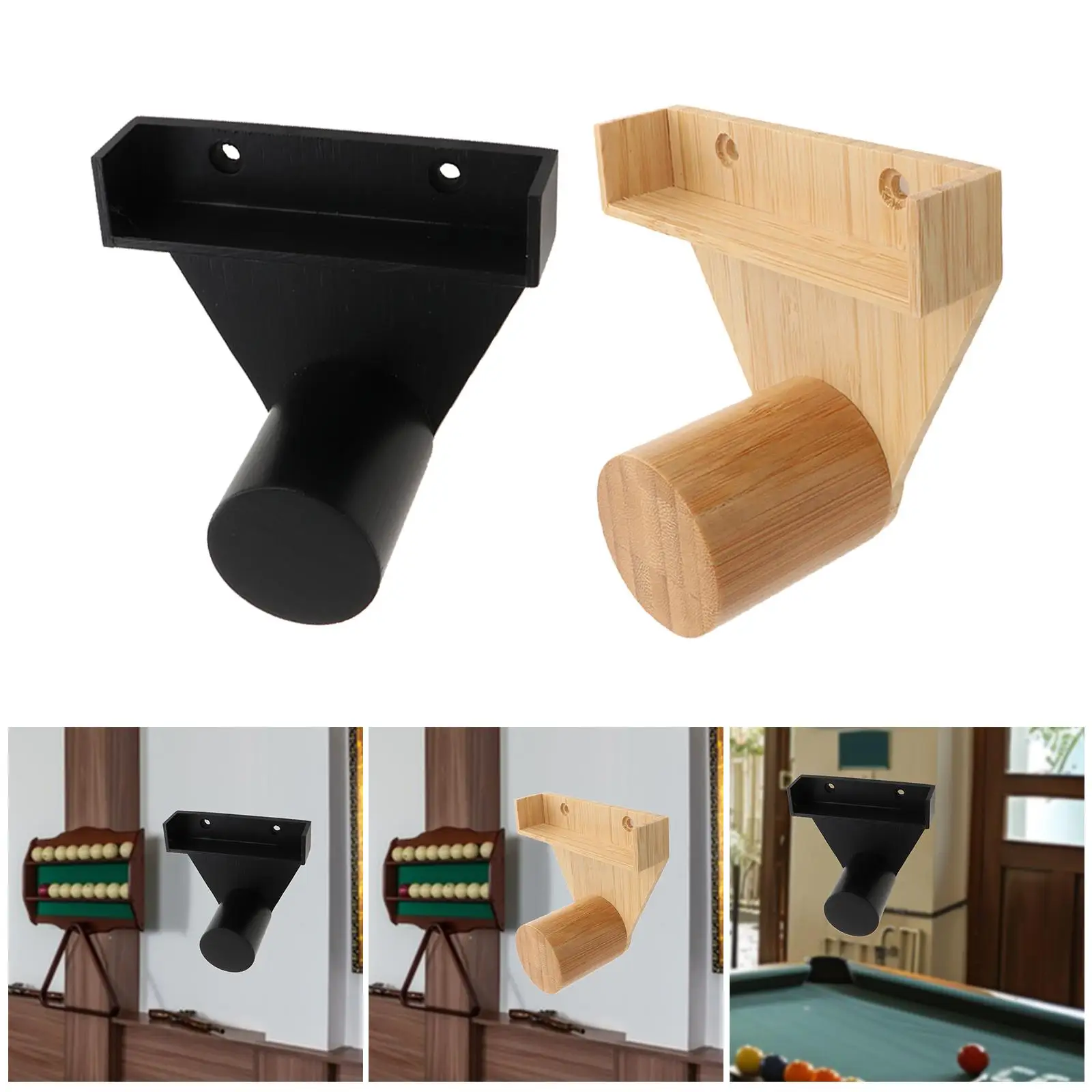 

Pool Chalk Holder Wooden Triangular Rack Wall Mount Display for Billiard Cue Tip Repair and Supplies