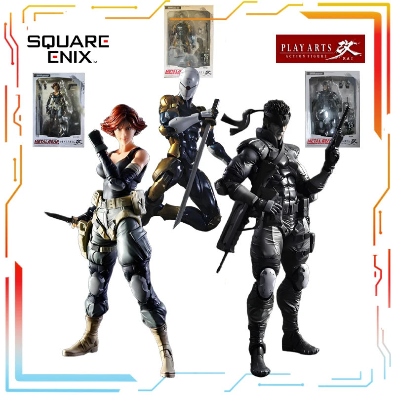 スクウェア・エニックスオリジナルプレイアーツ修正済み完成可動人形シリーズメタルギアアニメアクションフィギュアモデルおもちゃギフト男の子向け
