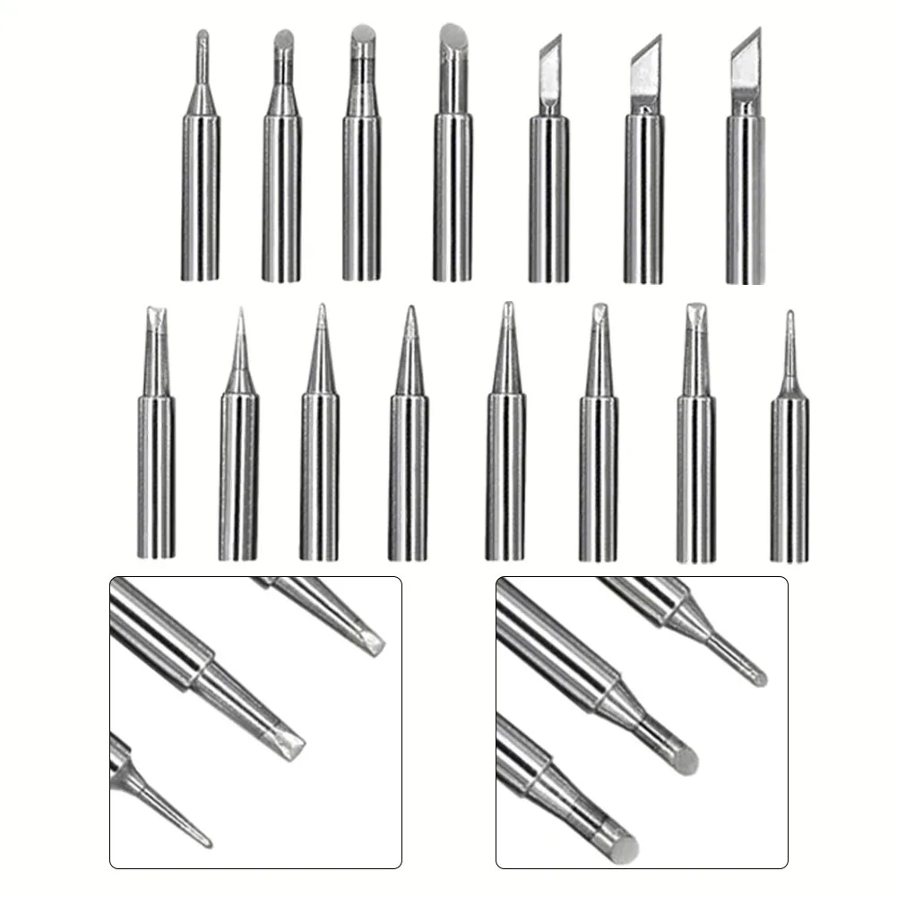 15PCS Lead-Free Soldering IronTip Soldering Iron Head For Welding 1C/2C/3C/4C/5C/SK/1.5K/K/3.5D/3.2D/2.4D/1.6D/1.2D/0.8D/I