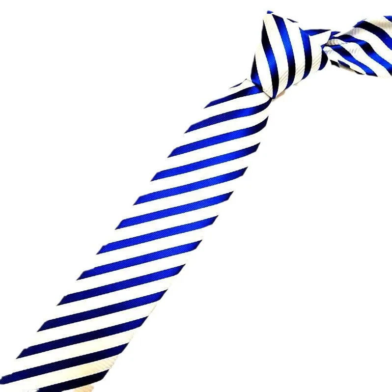 Hand tied tie, men's business dress, wedding groom, Korean version, casual 5CM wedding stripes, trend for office students