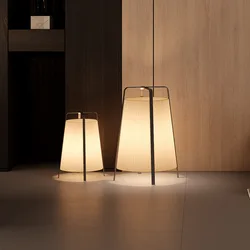 Creative Fabric Floor Lamp Wabi Sabi Low Floor Lamps For Restaurant Bar Hotel Shop Parlor Home Decor Minimalist LED Lantern Stan