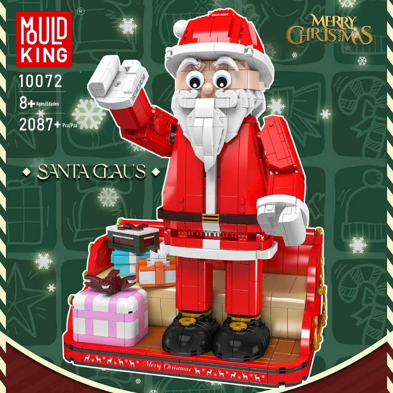 MOLD KING-décennie s de construction Père Noël, modèle créatif, jouets d'urgence pour enfants, cadeau de Noël amusant, 10072