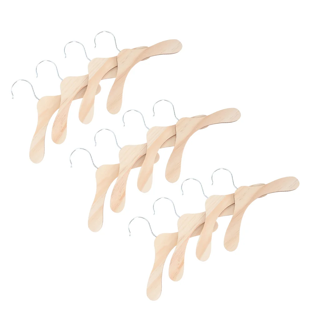 

12 Pcs Decorate Wooden Hanger Toddler Baby Fairy Toy Clothes Organizer Cedar Hangers Coat