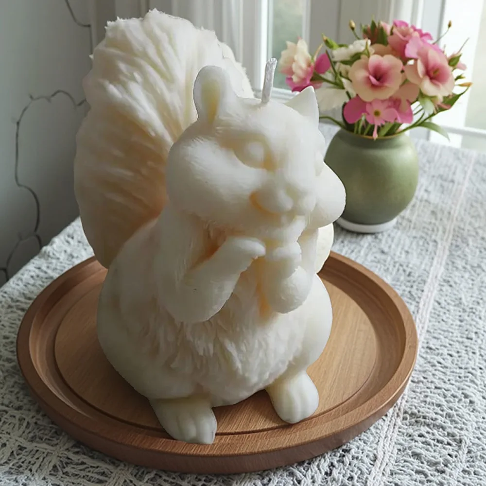 3D Kreative Schöne Eichhörnchen Kerze Silikon Form Handgemachte Mehrere Typ Tier Niedlichen Haustier Aromatherapie Gips Formen Dekoration