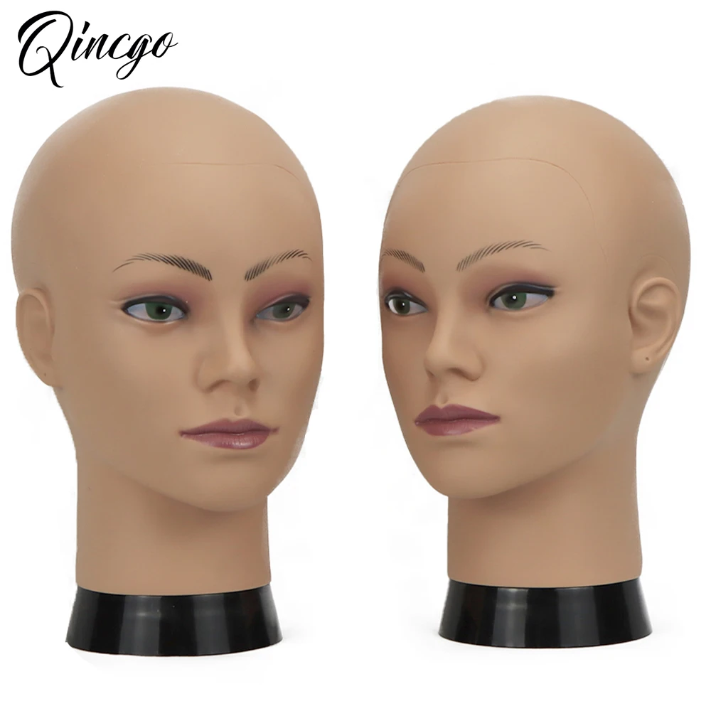 Cheap Female African Manenquin Head For Making Wigs Hat Display Male Bald Training Head Manikin Dolls Head For Makeup Practice