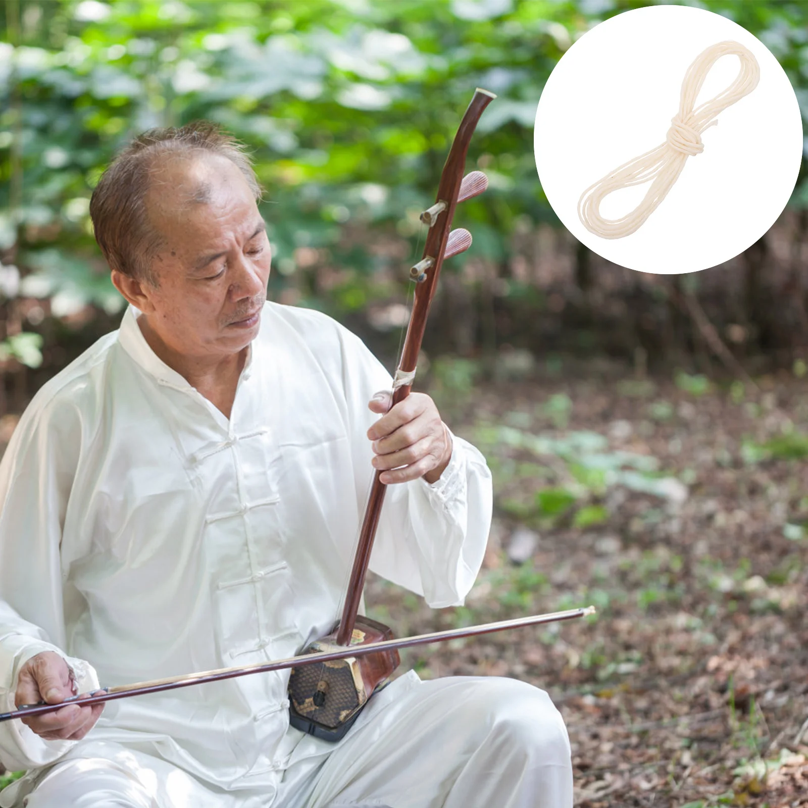 

10pcs Erhu Qianjin Line Cotton Braided Rope For Chinese Violin Tuning String Replacement Musical Instrument Accessory Craft Cord