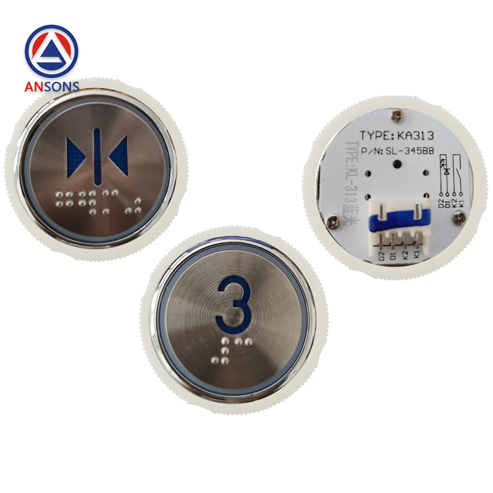 KA313/A04 TA350 KA313-02 Hitachi Elevator Push Button Diameter 37mm Ansons Elevator Spare Parts