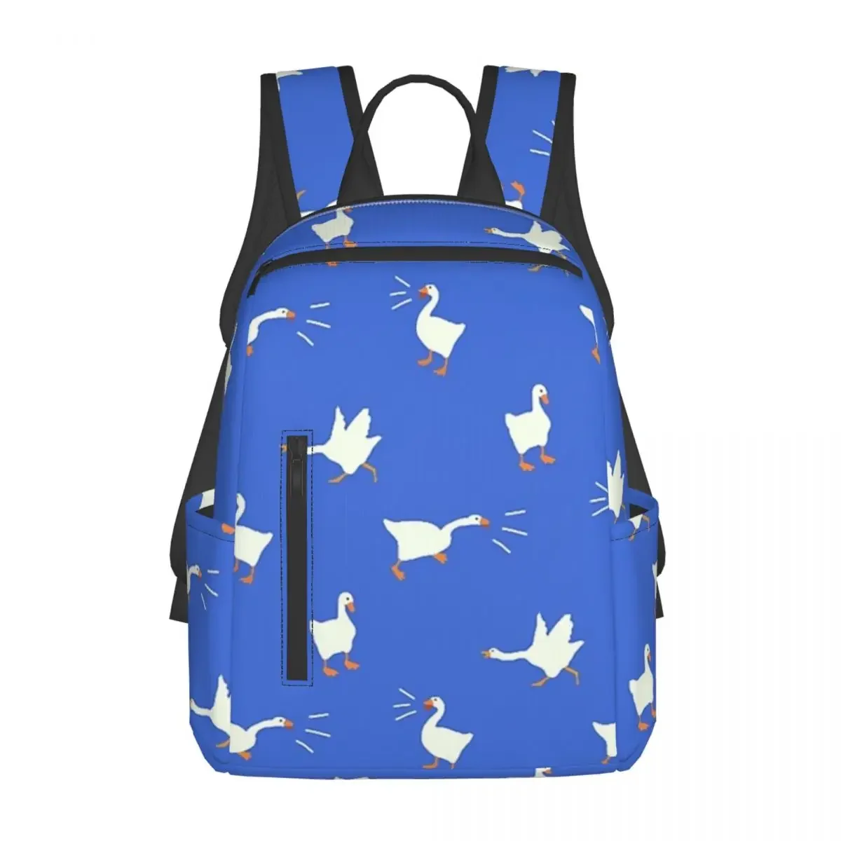Untitled Goose Game - Blue Backpack Daypack Kids BookBag School Bag Shoulder Bags for Men Women