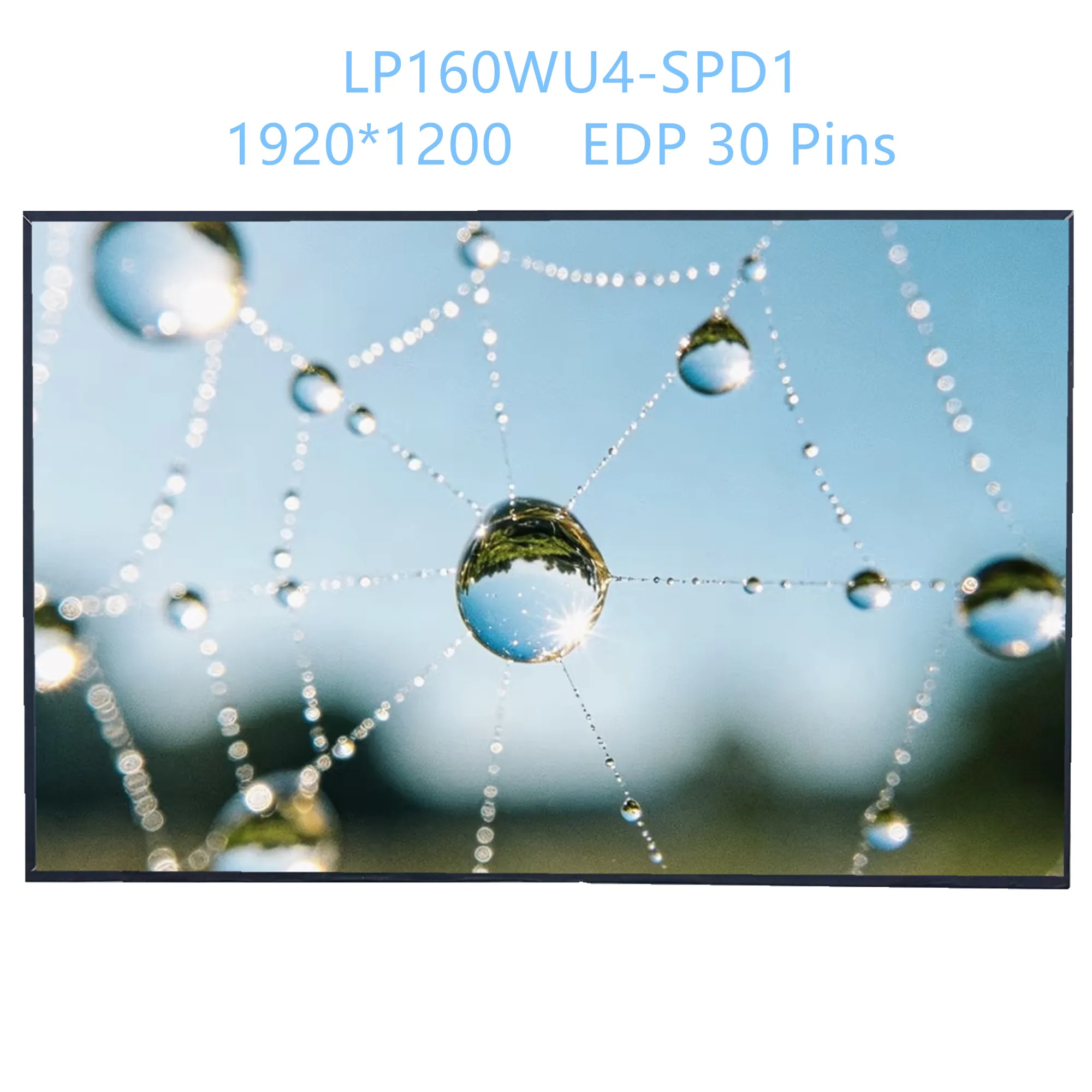 16.0'' LP160WU4-SPD1 Laptop LCD Screen Display Panel Matrix 1920*1200 EDP 30 Pins