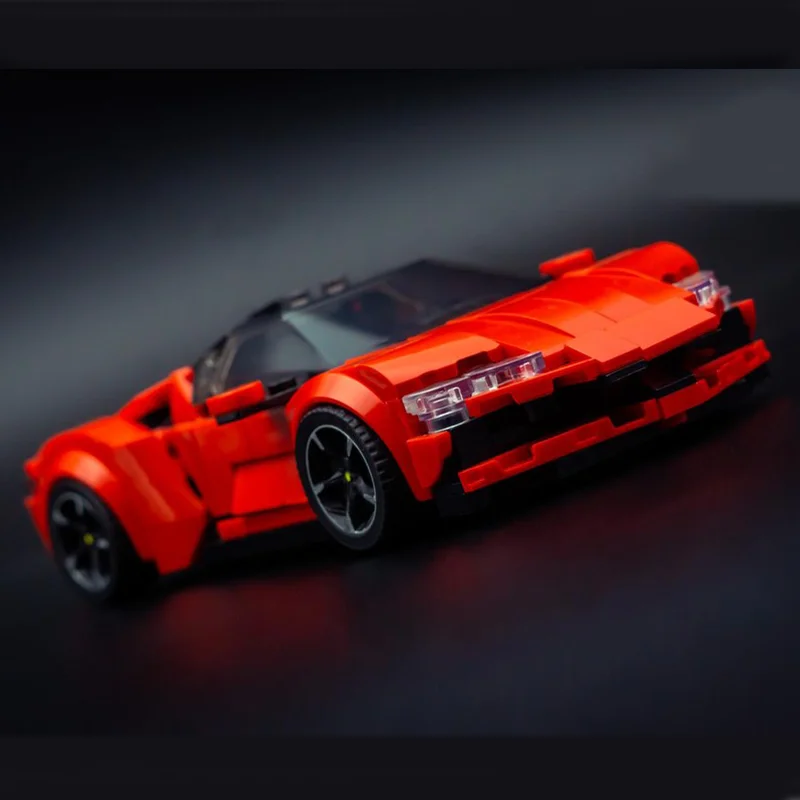 317 個新しい MOC シティハイウェイ SF90 スーパーカーモジュラー DIY クリエイティブ子供用ビルディングブロックギフト