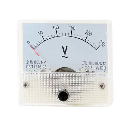 

Plastic Shell Analog AC 0-250V Scale Range Voltage Meter Panel