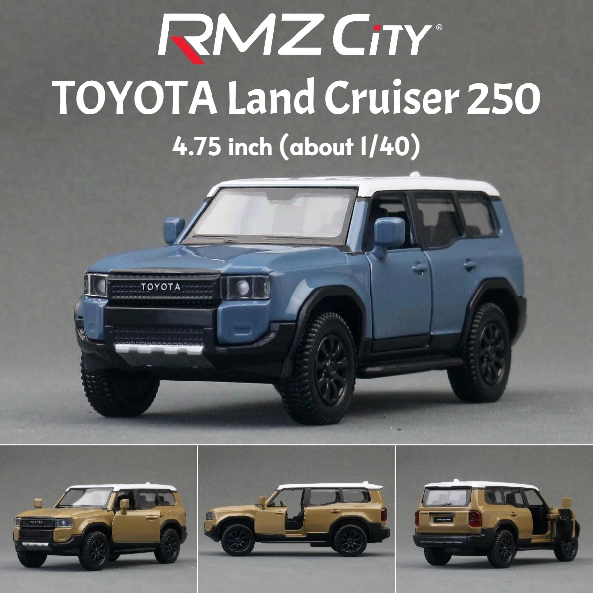 

1/40 TOYOTA Land Cruiser LC250 Off-Road Toy Car RMZ CiTY Diecast Miniature Vehicle Model Pull Back Collection Gift For Boyfriend