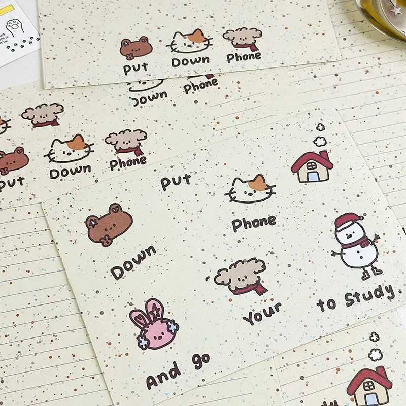 1set Cute Cartoon Animal Envelopes For Letters DIY Letter Pad Gift Wrap Bag Wedding Party Invitation Card Cover Cute Stationery