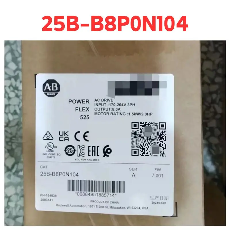 

Совершенно новый, преобразователь частоты, 25B-B8P0N104, обеспечивает аутентичность и быструю доставку.