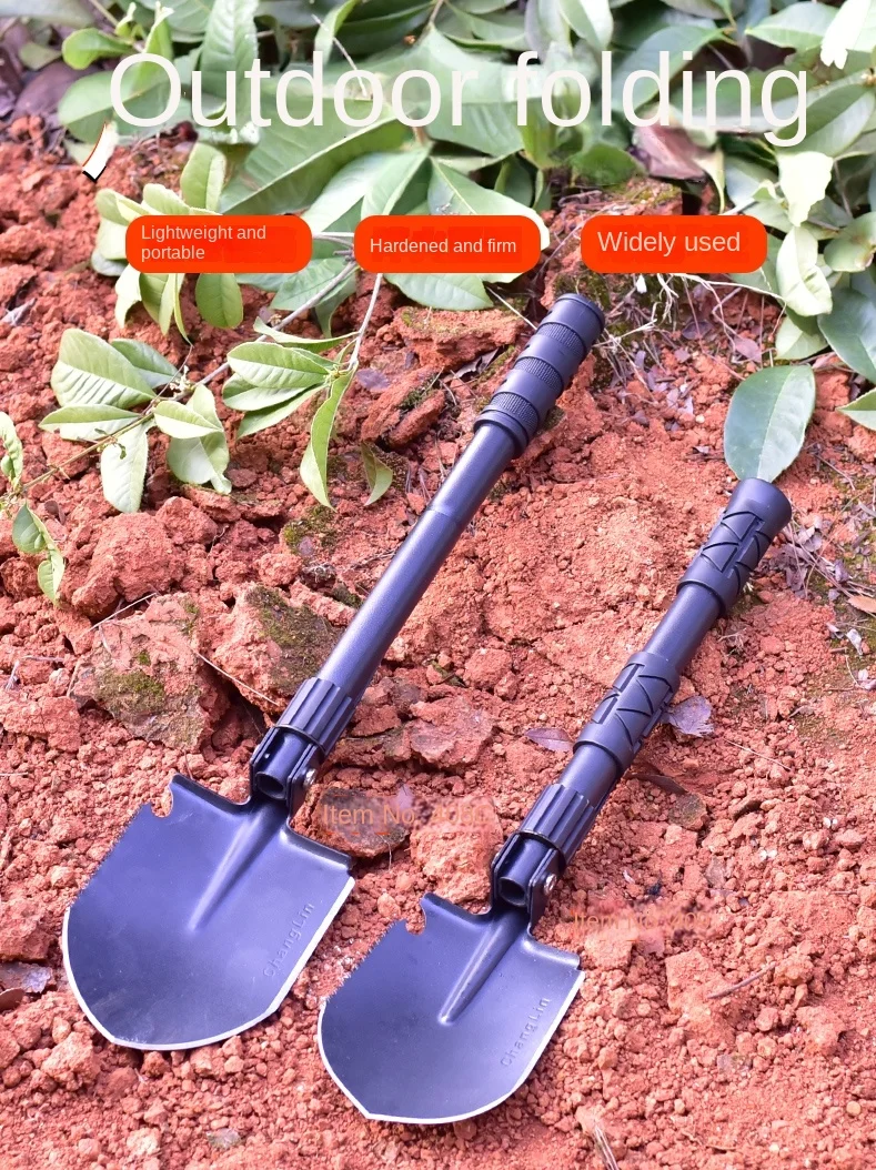 Outdoor Multi-Functional Military Shovel Shovel Manganese Steel Thickened Shovel Tool Folding Table for Car Full Steel Shovel