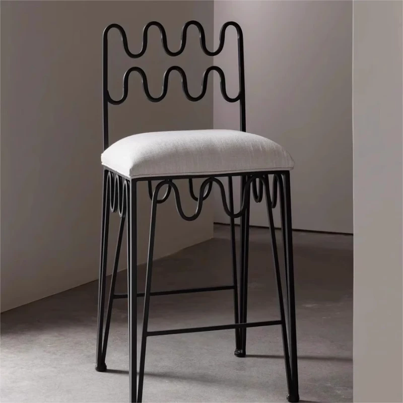 ZDesigner Light Luxury Bar Stools Creative French Modern Gaming Relaxing Chair Comfortable Aesthetic Bancos De Bar FurnitureZ