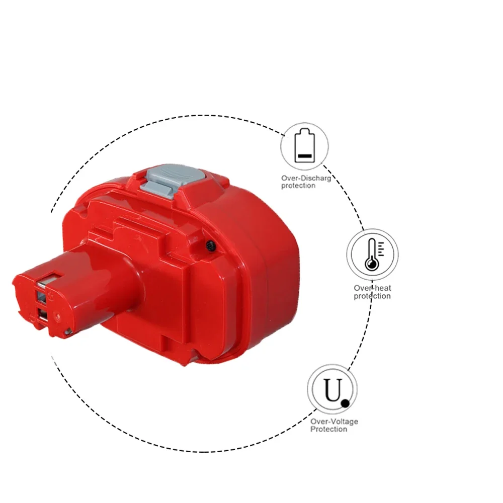 Batterie aste Ni laissée, adaptée pour Makita 4800, 6800, 9800, 12800mAh, 18V, PA12, PA14, PA09, PA18, 9100, 1220, 1420, 1435, 6270D, 6280D