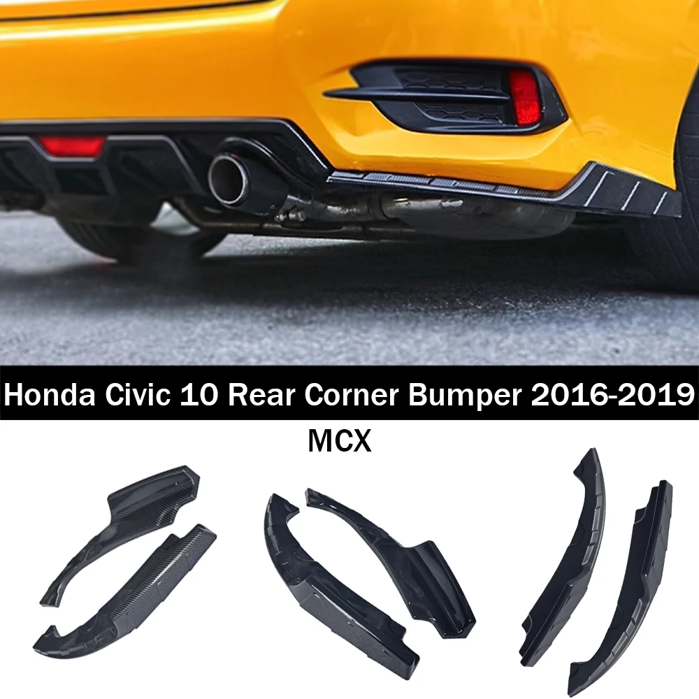 

Rear Bumper Corner Splitter Lip Side Apron Spoiler for Honda Civic Sedan 2016-2020 Car Modification Racing Rear Bumper Kit