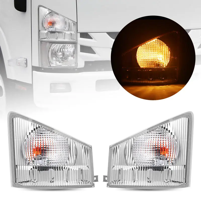 

Левый и правый передний бампер, угловой светильник, указатель поворота с лампочкой для Isuzu NPR NQR 700P ELF Truck 8-97585172-2 8-97585173-2