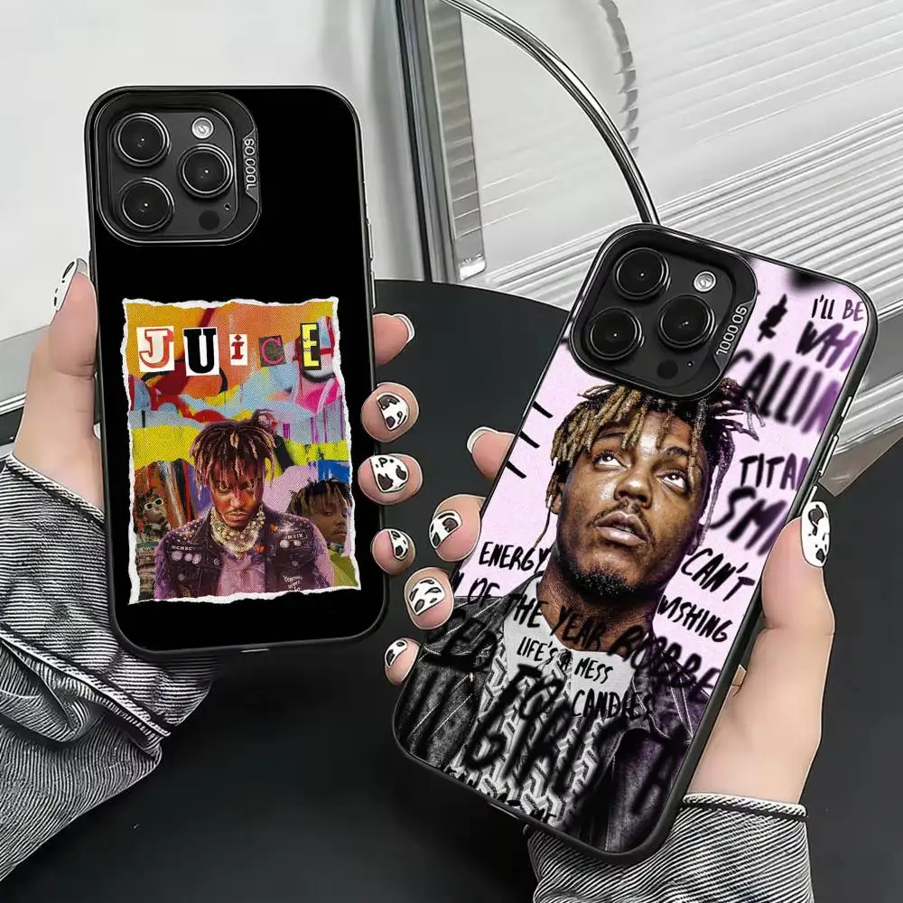 

Emo Rap Juice WRLD 999 Phone Case For iPhone 17,16,15,14,13,12,11 Plus,Pro Max,XS,Colorful Silver Black Cover