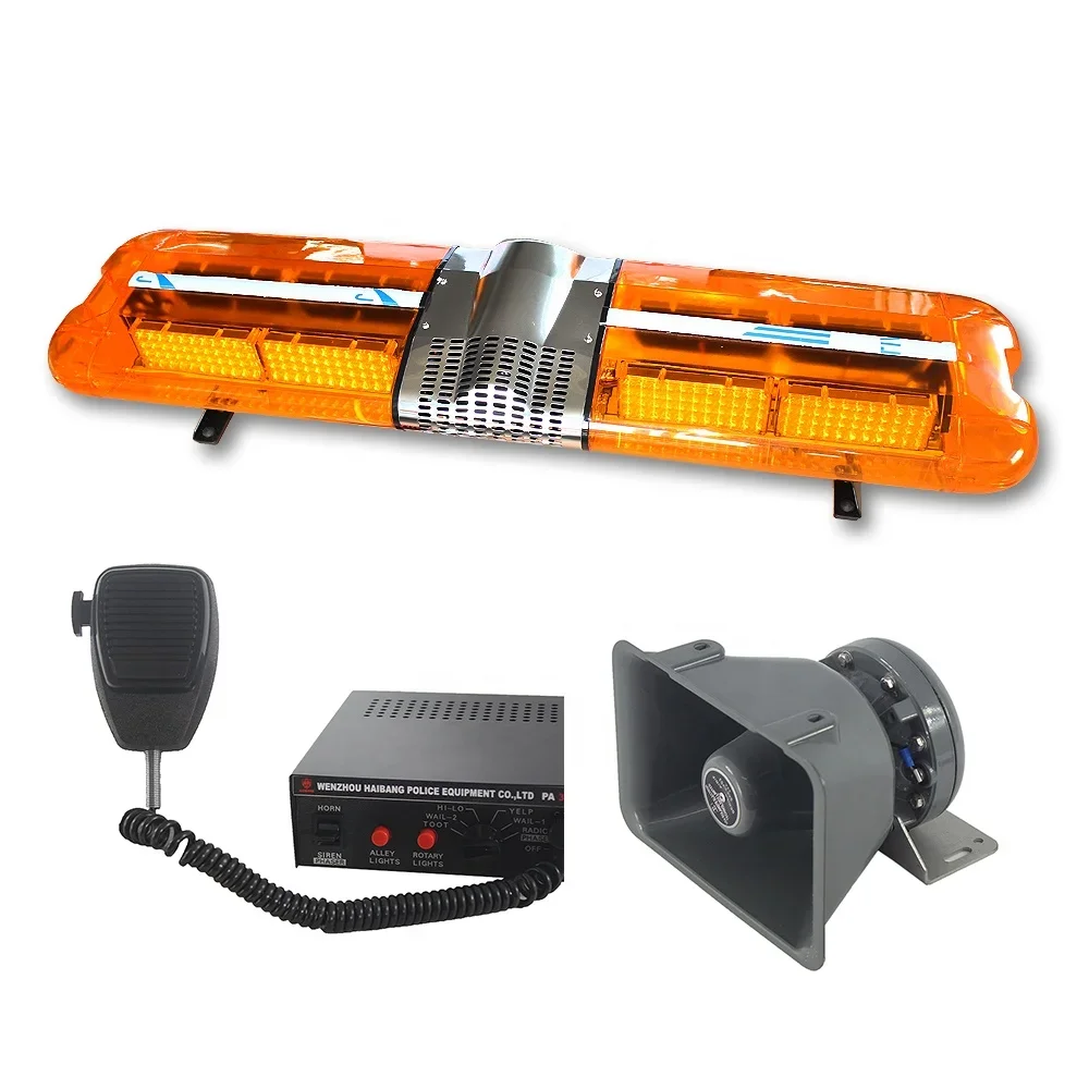 Barra de advertencia de luz estroboscópica LED para coche, camión, alarma de ambulancia, barra de luz intermitente, bocina de sirena, altavoz, accesorio para vehículo, 12 voltios